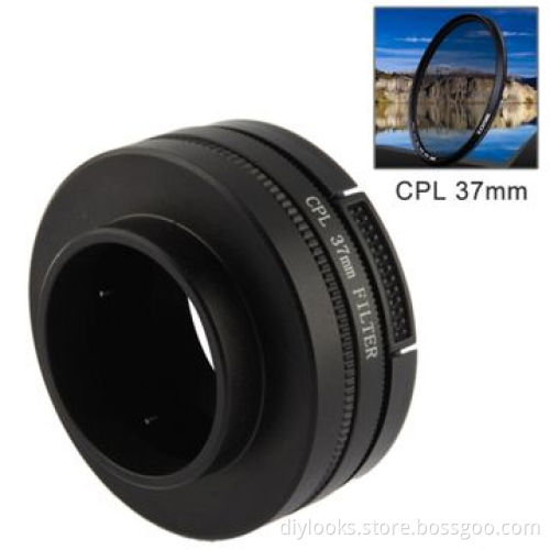 37mm Circular Polarizer Lens Filter with Cap for Gopro Hero3+